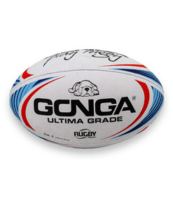 Gonga Rugby Ultima Stripes Blue/Red size 5 Digi Grip
