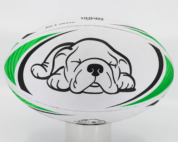 Gonga Rugby Ultima Stripes Green size 5 Digi Grip