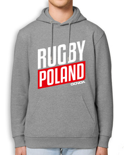 Bluza Gonga Unisex Hoodie Rugby Poland Mid Heather Grey