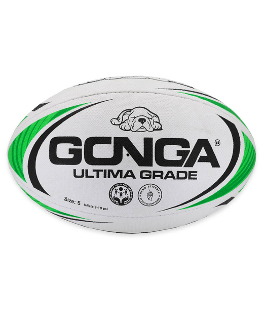Gonga Rugby Ultima Stripes Green size 5 Digi Grip