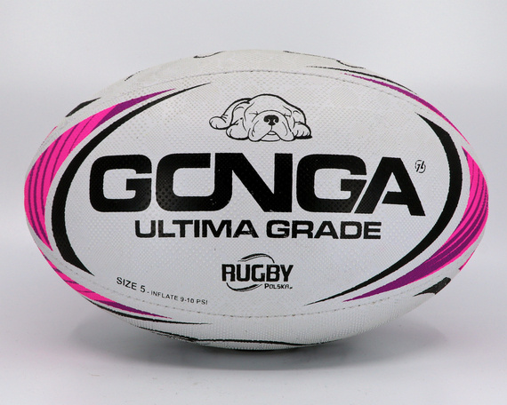 Gonga Rugby Ultima Stripes Neon Pink  size 5 Digi Grip
